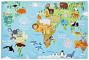 Dětský koberec Torino Kids 233 world map - 160 x 230 cm