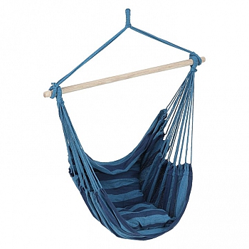 Závěsné houpací křeslo, modrá, NIKOLO NEW