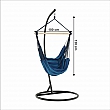Závěsné houpací křeslo, modrá, NIKOLO NEW