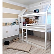 Montessori patrová postel, bílá, 90x200, Atrisa