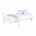 Kovová postel, bílá, 90x200, DAINA