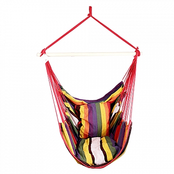 Závěsné houpací křeslo, červená, NIKOLO NEW