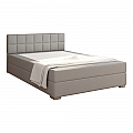 Boxpringová postel 140x200, světle šedá, FERATA KOMFORT