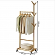 Pojízdný věšák, bambus, šířka 60cm, VIKIR TYP 1