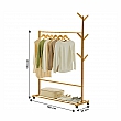 Pojízdný věšák, bambus, šířka 100cm, VIKIR TYP 3