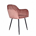 Designové křeslo, růžovohnědou Velvet látka, ZIRKON