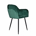 Designové křeslo, smaragdová Velvet látka, ZIRKON