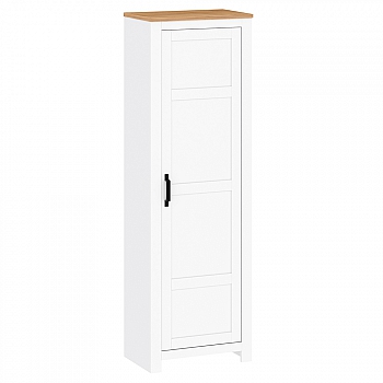 Policová skříň, bílá alba / dub craft zlatý, LANZETTE V