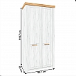 Věšáková skříň F, dub craft zlatý / dub craft bílý, SUDBURY