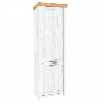 Policová skříň V, dub craft zlatý/dub craft bílý, SUDBURY