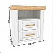 Noční stolek X, dub craft zlatý / dub craft bílý, SUDBURY