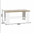 Konferenční stolek MZ17, bílá/dub grand, LEON