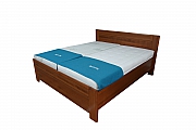 dřevěná postel ELIZABET 2  180, OŘECH -  s úp a rošty, boční výklop