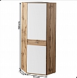 Rohová skříň TYP 3, dub wotan/bílá, CYRIL