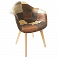 Designové křeslo, patchwork / buk, TERST