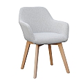 Designové křeslo, světlešedá/ buk, CLORIN NEW