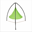 Závěsné houpací křeslo, zelená, KLORIN NEW KIDS CACOON HAMMOCK