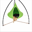 Závěsné houpací křeslo, zelená, KLORIN NEW KIDS CACOON HAMMOCK