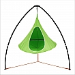 Závěsné houpací křeslo, zelená, KLORIN NEW KIDS CACOON HAMMOCK