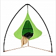 Závěsné houpací křeslo, zelená, KLORIN NEW KIDS CACOON HAMMOCK