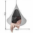 Závěsné houpací křeslo, světle šedá, KLORIN NEW KLASIK CACOON HAMMOCK