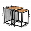Set dvou konferenčních stolků, dub/černý, RIMBO