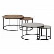 Set dvou konferenčních stolků, beton/černá, IKLIN