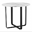 Konferenční stolek, bílý mramor/černý kov, SALINO