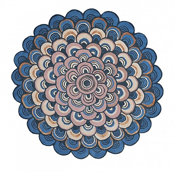 Moderní kusový koberec Ted Baker Masquerade blue 160008 kruh - 150 cm - Brink&Campman