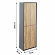 Vysoká skříň s policemi, grafit/dub artisan, RIOMA NEW TYP 05