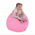 Sedací vak, růžovo-bílá vzor, GOMBY