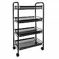 Servírovací vozík, černá, MYRIS