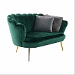 Lavice ve stylu Art-deco, smaragdová Velvet látka / gold chrom-zlatý, NOBLIN
