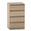 4 šuplíková komoda, dub sonoma, HANY NEW 014