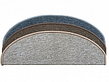 Schodišťové nášlapy Astra (půlkruh a obdélník) - Půlkruh hnědý 24 x 65 cm