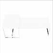 Set 2 konferenčních stolků, bílá matná / chrom, MAGNO TYP 2