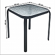 Zahradní konferenční stůl, cen oceli / tvrzené sklo, RAMOL