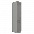 Vysoká dvoudveřová skříňka, šedá vysoký lesk / šedá, PRADO 40 DK-210