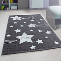Dětský koberec Kids 610 grey - kulatý 120 cm průměr