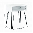 Příruční/noční stolek, bílá/černá, HONEJ