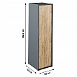 Věšáková skříň, grafit / dub artisan, RIOMA NEW TYP 20