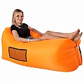 Nafukovací sedací vak/lazy bag, oranžová, LEBAG