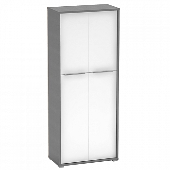 Policová skříň, grafit / bílá, RIOMA NEW TYP 7