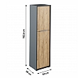 Policová skříň, grafit / dub artisan, RIOMA NEW TYP 08