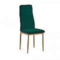 Židle, smaragdová, velvet látka / dub, COLETA NOVA