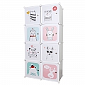 Dětská modulární skříň, šedý / dětský vzor, ATREY