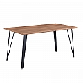 Jídelní stůl, 150 cm, dub / černá, FRIADO