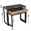 Set dvou konferenčních stolků, dub / černá, DAGOR