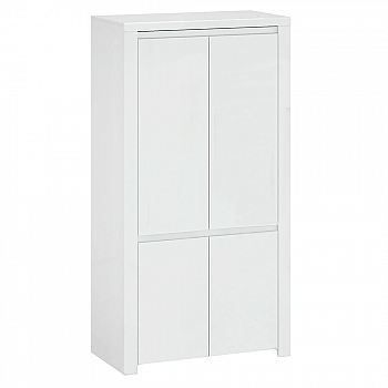 Skříň 4D, bílý lesk, LINDY