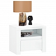 Noční stolek 1S, bílý lesk, LINDY